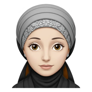 orthodox jewish woman greyscale with tichel turban circa. 1890 sticker