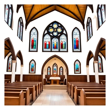 interior of a church sticker