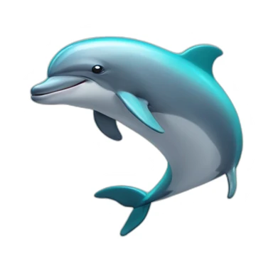 A dolphin who play with his smartphone sticker