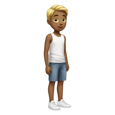 Full length white teenager sticker