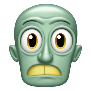 Squidward on SpongeBob’s body sticker