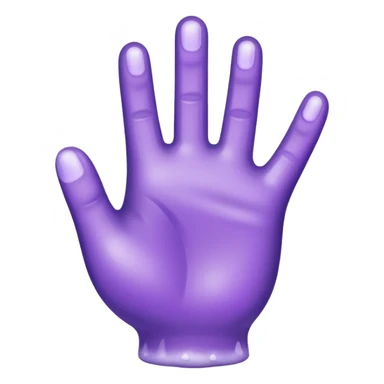 soapy purple four finger hand sticker