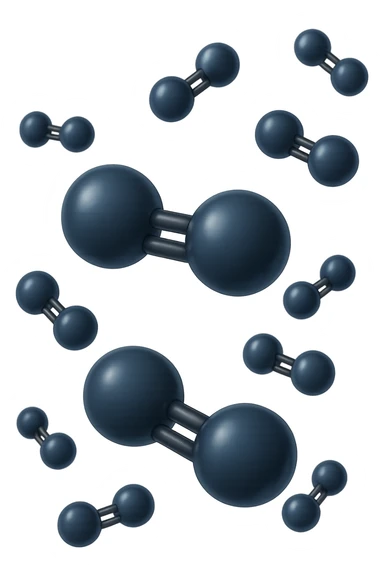 molecole di ossigeno che volano realisticheù sticker