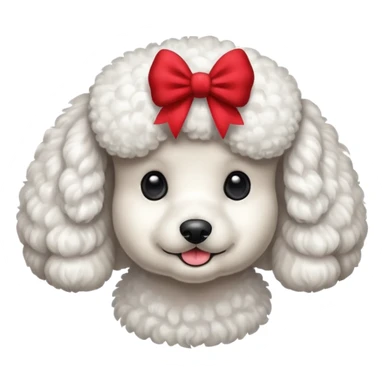 Poodle de laço sticker
