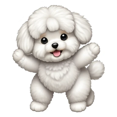 a bichon frise dancing  sticker