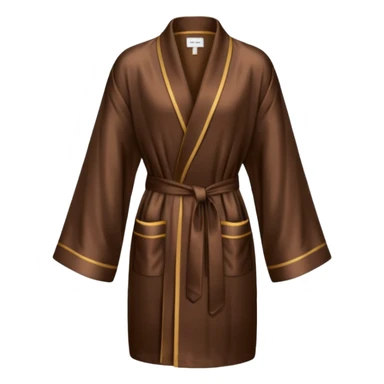 espresso colored silk robe short sticker