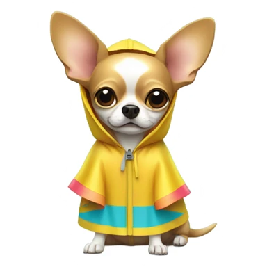 Chihuahua in a raincoat sticker