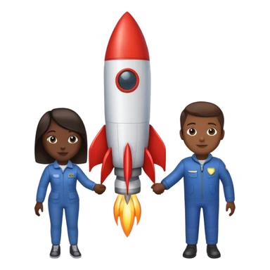 rocket friendship sticker