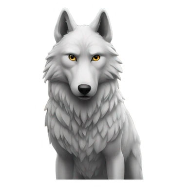 Alpha wolf standing infront of mall sticker