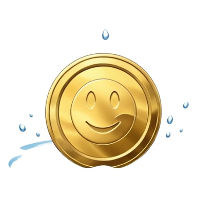 Coin in Water sticker