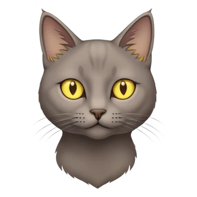 A slender Grayish brown Jianzhou cat sticker