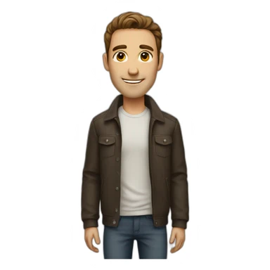 tall guy with few hair sticker