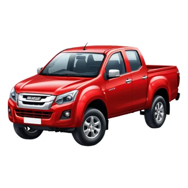 red isuzu d-max pickup truck sticker