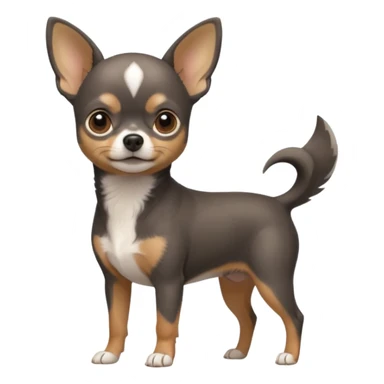Dark graphite Chihuahua with white markings sticker