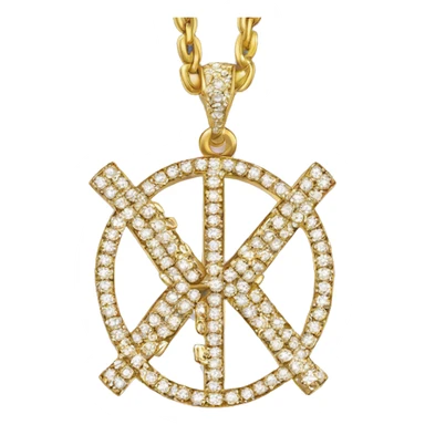 the word « Tana » wrote on a golden diamond chain sticker