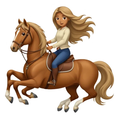 girl riding a horse sticker