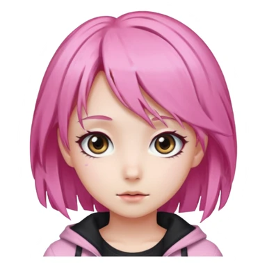 Pink anime sticker