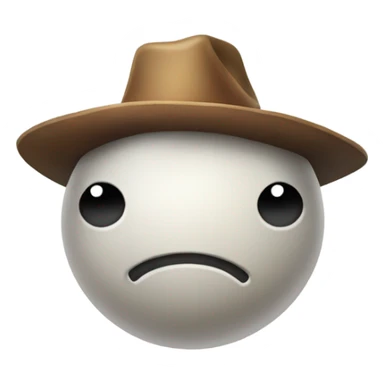 A bowling ball with a cowbow hat sticker