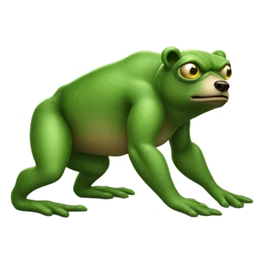 frog mixed with bear sticker