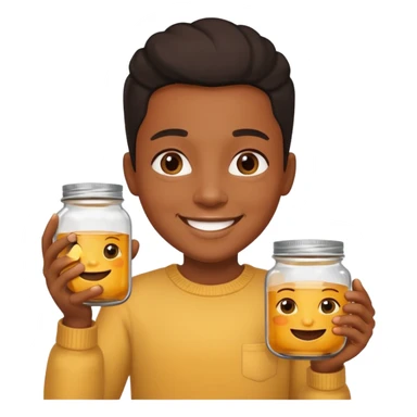  black People Holding Jar sticker