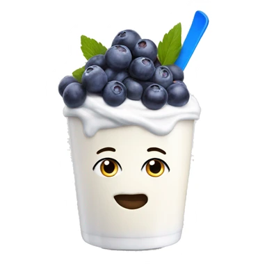 Joghurt mit blaubeere  sticker