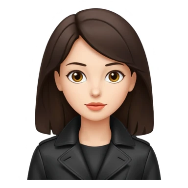 brunet in cuir coat sticker