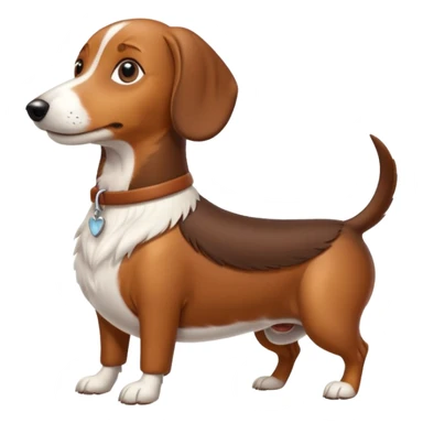 Weiner dog riding a dog sticker