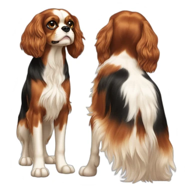 dog Cavalier King Charles Spaniel full height sticker