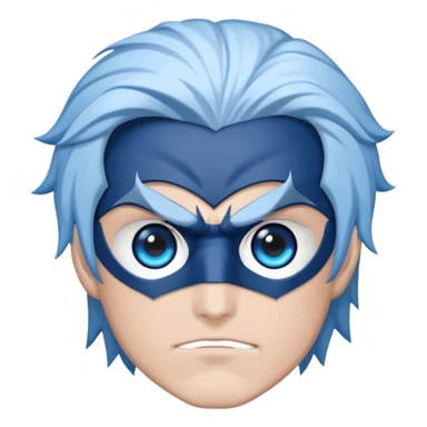 satoru gojo en batman cheveux blanc et yeux bleu sticker