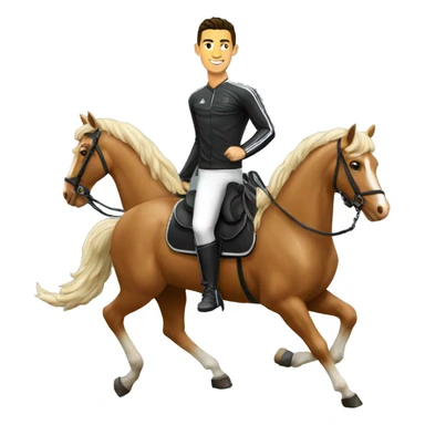 Cristiano ronaldo sur un cheval sticker