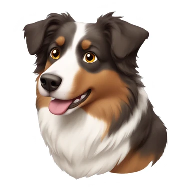 Australian shepherd with a brown fur strip by  nose not a white one sticker