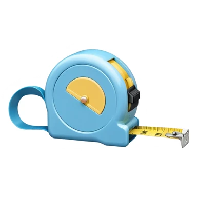 Light blue measuring tape sticker