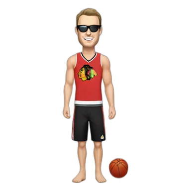 Jonathan Toews as a beach bum sticker