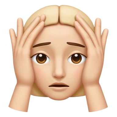 face with hands covering eyes, peeking through fingers sticker