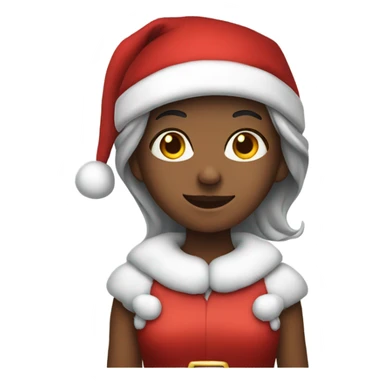 Girl dressed as a Santa Claus sticker