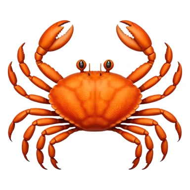 A crab with a total of eight legs sticker