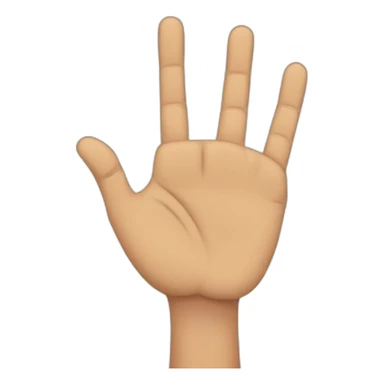 six finger hand sticker
