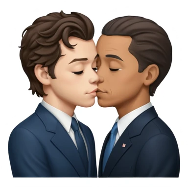 Harry styles and Obama kissing sticker
