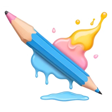 pastel melted pencil sticker