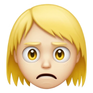 yellow emo face looking to the right horrified and disgusted  sticker