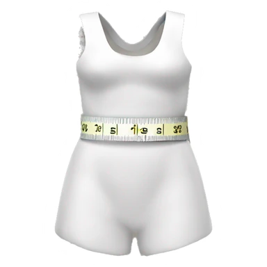 a white measuring tape around waist sticker