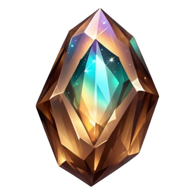 brown iridescent nebula crystal shard sticker