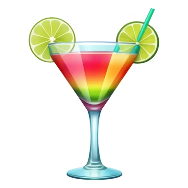 colorful cocktail sticker