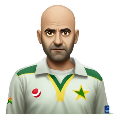 Pakistani bald guy disappointed in cricket stadium meme sticker