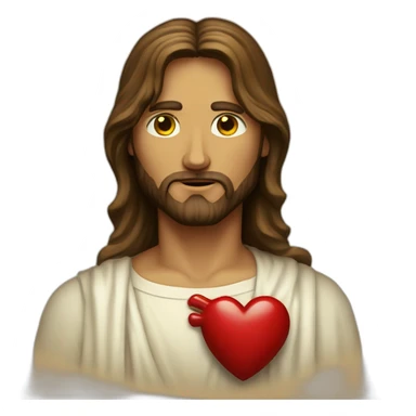 Jesus sacred heart wounded heart sticker