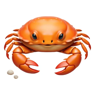 Meme-Worthy Cute Sleeping Baby Crab Portrait Emoji, Head and body resting peacefully with a contented smile, showcasing a petite, delicately armored form and eyes gently closed in serene slumber, Simplified yet adorably endearing features, highly detailed, glowing with a soft, drowsy coastal light, high shine, relaxed and utterly lovable, stylized with an air of playful laziness, soft glowing outline, capturing the essence of a sleeping baby crab that feels destined to become the next viral icon of adorable rest! sticker