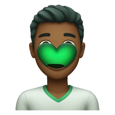 dark green heart emoji sticker