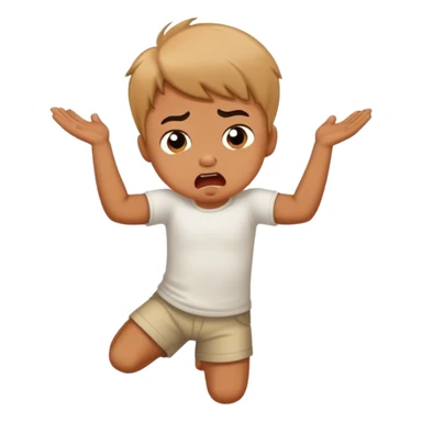 Little boy throwing tantrum sticker