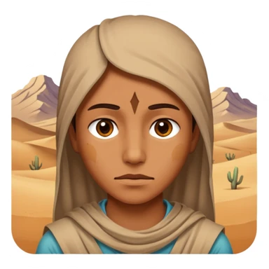 person living in desert just face sticker