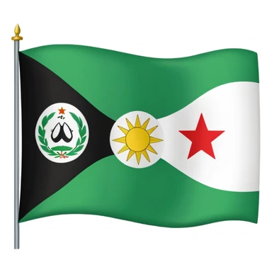 Just do a simple flag I want to put in my bio. Have u seen the panjshir flag do that it’s not in the emojis but make it exactly like the picture don’t add anything else. something on the middle search it up and make it in a shape of flag like the emojis no it’s goes like green on  sticker